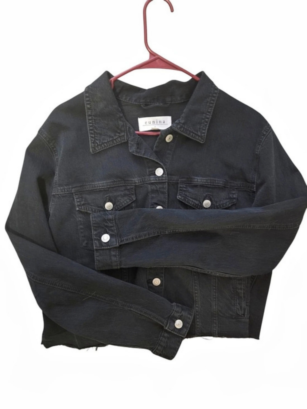 Eunina Black Denim Jacket Like New
